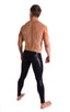 A19M - Mens Super Low Rise Leggings - Metallics 9810 Black - Skinzwear