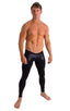 A19M - Mens Super Low Rise Leggings - Metallics 9810 Black - Skinzwear