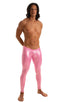 A19M - Mens Super Low Rise Leggings - Metallics 9819 Bubblegum - Skinzwear