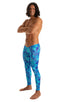 A19M - Mens Super Low Rise Leggings - Prints 9155 New world blue - Skinzwear