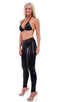 A4 - Womens Regular Waist Leggings - Metallics 9810 Black - Skinzwear