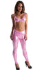 A4 - Womens Regular Waist Leggings - Metallics 9819 Bubblegum - Skinzwear