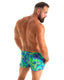 A44 - Tommy Boy Shorts Men’s Swim Cover - Up & Beach Shorts with Pockets - Prints 8159 Tahitian rainforest - Skinzwear
