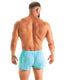 A44 - Tommy Boy Shorts Men’s Swim Cover - Up & Beach Shorts with Pockets - Solid Sheer 2576 Sky - Skinzwear