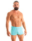A44 - Tommy Boy Shorts Men’s Swim Cover - Up & Beach Shorts with Pockets - Solid Sheer 2576 Sky - Skinzwear