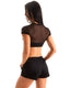 A44W - Women's Tommy Boy Shorts Swim Cover - Up & Beach Shorts with Pockets - Solids 6417 Matte black - Skinzwear