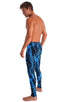 A4BP - Mens Bike Tights (with Bike Pad) - Prints 1118 Laser blue lightening - Skinzwear