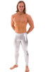 A4M - Mens Regular Waist Leggings - Metallics 5813 Chrome silver - Skinzwear