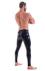 A4M - Mens Regular Waist Leggings - Metallics 9810 Black - Skinzwear