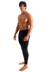 A4M - Mens Regular Waist Leggings - Solids 8307 Black - Skinzwear