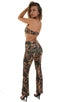 A5 - Womens Hiphugger Boot Cut Pants - Prints 5121 Camo - Skinzwear