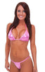B1R - Womens Adjustable G String Bikini Bottom - Metallics 9819 Bubblegum - Skinzwear