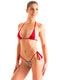 B34 - Womens Side Tie G string Bikini Bottom - Prints 3150 - 3450 Zebra - Ruby red - Skinzwear