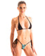 B34 - Womens Side Tie G string Bikini Bottom - Prints 9872 - 6407 Sea urchin - Black - Skinzwear