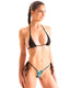 B34 - Womens Side Tie G string Bikini Bottom - Prints 9872 - 6407 Sea urchin - Black - Skinzwear