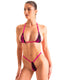 B37 - Womens Teardrop G String Micro Bikini Bottom - Prints 1117 - 3452 Pink lightening - Fuchsi - Skinzwear