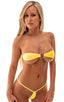B37 - Womens Teardrop G String Micro Bikini Bottom - Solids 4405 Sunshine yellow - Skinzwear