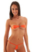 B37 - Womens Teardrop G String Micro Bikini Bottom - Solids 6402 Blazing orange - Skinzwear