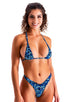 B4 - Womens High Cut Thong - Prints 3152 Blue leopard - Skinzwear