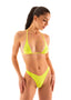 B4 - Womens High Cut Thong - Solid Sheer Semi Sheer 4556 Lemon lime - Skinzwear