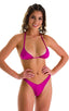 B4 - Womens High Cut Thong - Solids 2452 Magenta - Skinzwear