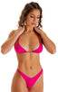 B4 - Womens High Cut Thong - Solids 3452 Fuchsia - Skinzwear