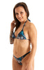 B4 - Womens High Cut Thong - Tan Through 4750 Aqua leopard - Skinzwear
