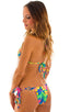 B40 - Womens Side Tie Cheeky Aruba Bikini Bottom - Prints 4109 Hawaiian floral - Skinzwear