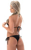 B40 - Womens Side Tie Cheeky Aruba Bikini Bottom - Solids 6407 Black - Skinzwear