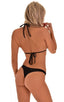 B51 - Womens Low Cut Thong - Wet Look 0007 Black - Skinzwear