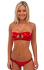 B54 - Womens Surfer Girl Swimsuit Bottom - Metallics 9811 Red - Skinzwear