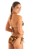 B56 - Womens Side Tie Brazilian Bikini Bottom - Prints 3554 Wild tiger - Skinzwear