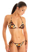 B56 - Womens Side Tie Brazilian Bikini Bottom - Prints 3554 Wild tiger - Skinzwear