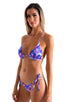 B56 - Womens Side Tie Brazilian Bikini Bottom - Prints 4151 Painted leaves - Skinzwear
