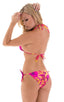 B56 - Womens Side Tie Brazilian Bikini Bottom - Prints 8163 Tahitian sunset - Skinzwear