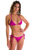 B56 - Womens Side Tie Brazilian Bikini Bottom - Solids 2452 Magenta - Skinzwear