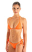B56 - Womens Side Tie Brazilian Bikini Bottom - Solids 6402 Blazing orange - Skinzwear