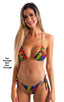 B56 - Womens Side Tie Brazilian Bikini Bottom - Tan Through 2752 Technicolor - Skinzwear