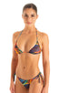 B56 - Womens Side Tie Brazilian Bikini Bottom - Tan Through 7803 Rave up - Skinzwear