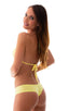 B61 - Womens Cheeky Bottom - Solid Sheer Semi Sheer 5536 Lime - Skinzwear