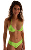 B61 - Womens Cheeky Bottom - Solid Sheer Semi Sheer 5536 Lime - Skinzwear