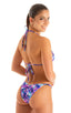B65 - Womens Low Front Scrunchie 1/2 Back Brazilian Bottom - Prints 4151 Painted leaves - Skinzwear