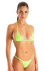 B65 - Womens Low Front Scrunchie 1/2 Back Brazilian Bottom - Solid Sheer Semi Sheer 5536 Lime - Skinzwear