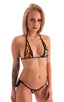 B67 - Womens Side Tie Cheekini Scrunchie Bottom - Prints 3554 - 6407 Wild tiger - Black - Skinzwear