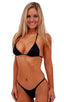 B7 - Womens Skinny Side 1/2 Bottom - Little Bikini 6407 Black - Skinzwear
