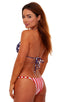 B7 - Womens Skinny Side 1/2 Bottom - Prints 5106 Red/white stripes - Skinzwear