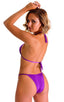 B7 - Womens Skinny Side 1/2 Bottom - Solid Sheer Semi Sheer 2558 Grape - Skinzwear