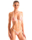 B77 - Womens Twin Tip Micro G String Bottom - Solid Sheer Semi Sheer 9881 - 3499 Blush - Optic white - Skinzwear