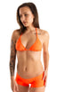 B78 - Womens Boy Cut Swim Shorts - Solids 6402 Blazing orange - Skinzwear