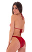 B8 - Womens High Cut Bikini 3/4 Bottom - Solids 3450 Ruby red - Skinzwear